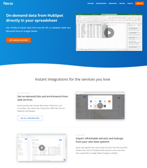 Flex Research homepage screenshot